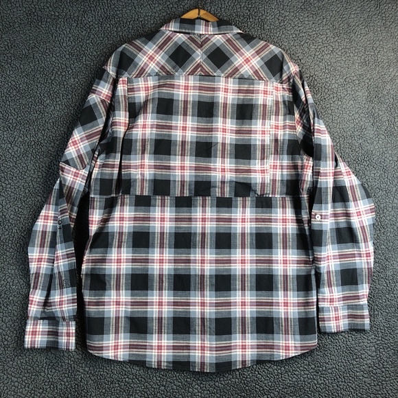 Wrangler Shirt Men’s ATG Long Sleeve Button Up Outdoor Arm Zip 3rd Pocket SMALL - Picture 3 of 4